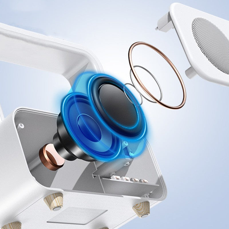Avelena | 3-in-1 wiederaufladbarer Bluetooth-Lautsprecher mit Uhr & dimmbarem buntem Licht