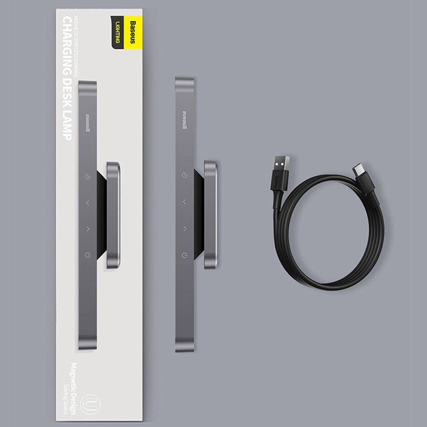 Avelena | Wiederaufladbare magnetische LED Schreibtischlampe mit stufenloser Dimmfunktion, für das Studium, Schrank, Nachttisch