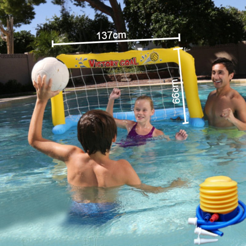 Avelena | Aufblasbares Pool Float Set, einschließlich Bälle, Tor oder Netz und Pumpe, für Sommerparty & Spaß im Wasser, für Kinder und Erwachsene