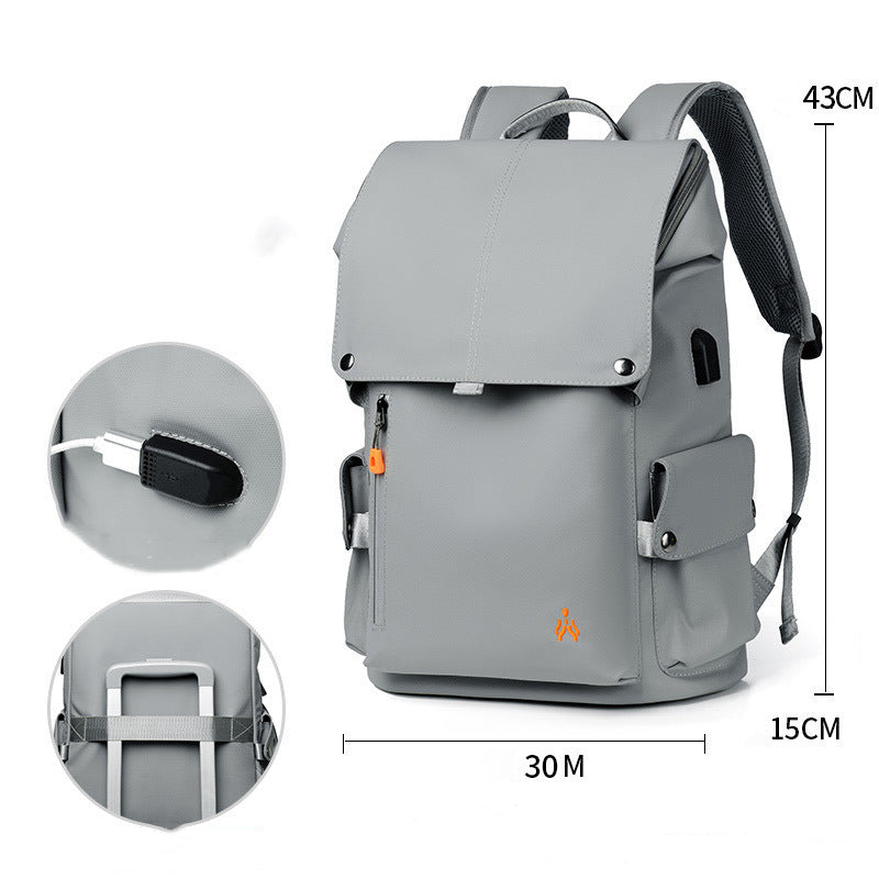 Avelena | Wasserdichter Rucksack mit großem Fassungsvermögen, mit USB-Ports und gepolsterten Schultergurten, für Pendeln, Reisen, Schule