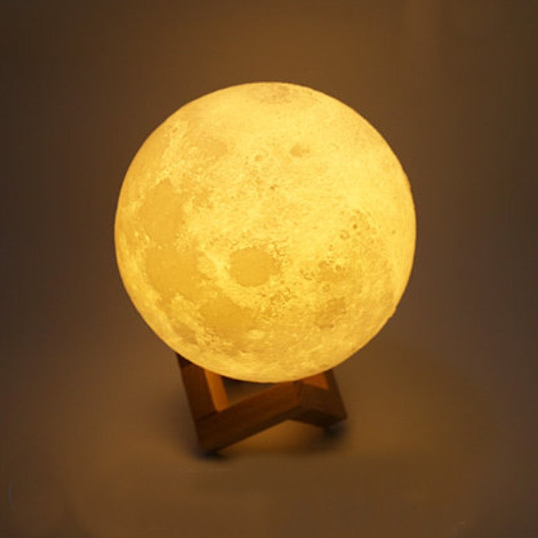Avelena | Wiederaufladbare 3D Mondnachtlampe, mit Touch-Steuerung & USB-Ladekabel, das beste Geschenk für Freunde, Kinder und mehr