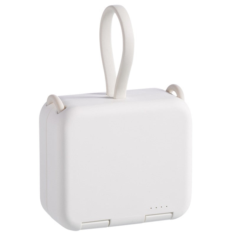 Avelena | 4000mAh tragbare Rückclip-Powerbank, mit Telefonhalter, faltbarem Design & Ladekabel, für gängige Handytypen