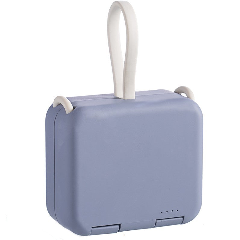 Avelena | 4000mAh tragbare Rückclip-Powerbank, mit Telefonhalter, faltbarem Design & Ladekabel, für gängige Handytypen