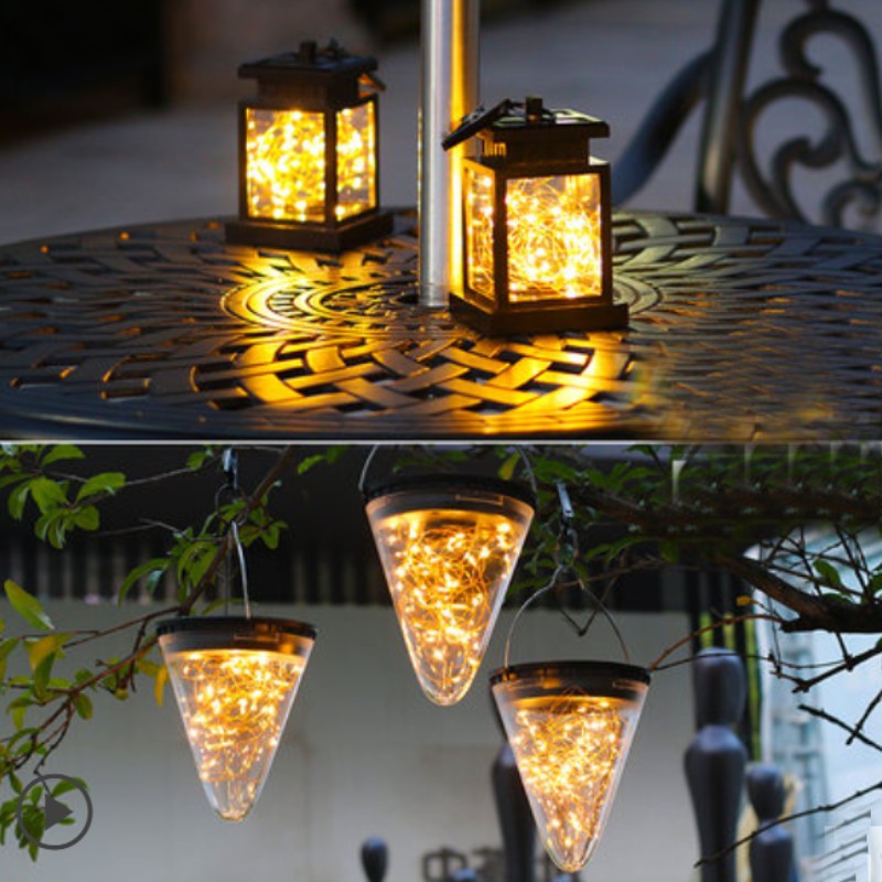 Avelena | Solar Outdoor LED Dekoleuchten, mit Clip, Auto AN/AUS & kein Kabel erforderlich, für Garten, Balkon, Auffahrt & mehr (4er-Pack)