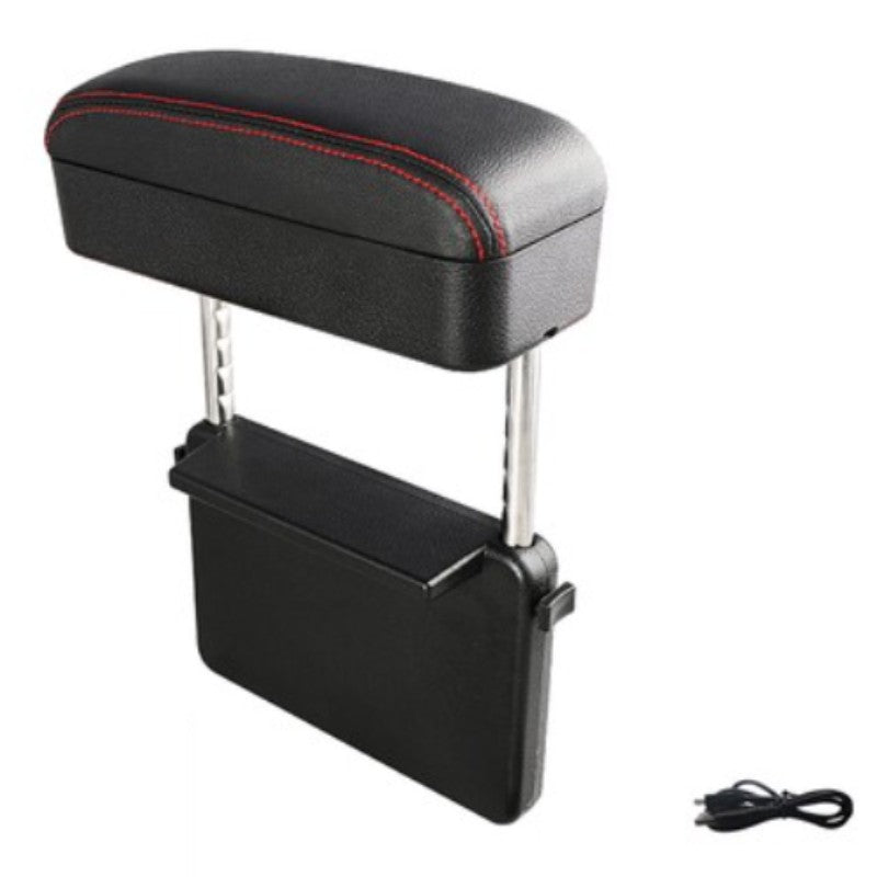 Avelena | 3-in-1 Universelle Verstellbare Auto-Armlehnen-Aufbewahrungsbox, mit Armstütze, Kabellosem Laden & Gegenstandsaufbewahrung, für lange Fahrten (1STK)