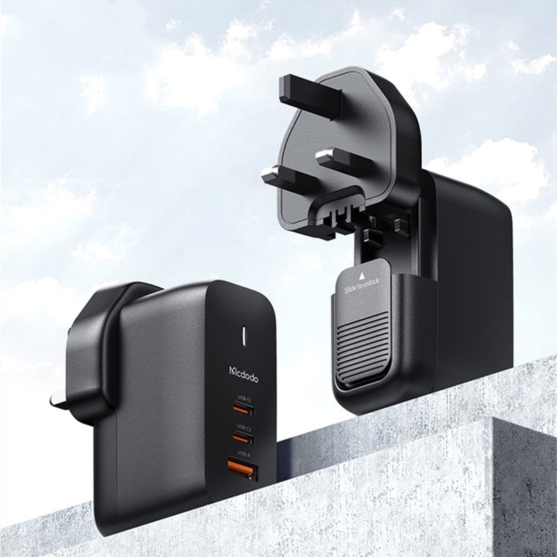 Avelena | 65W Handy-Ladegerät mit 2 USB-C- und 1 USB-A-Anschluss, für Handy und Laptop
