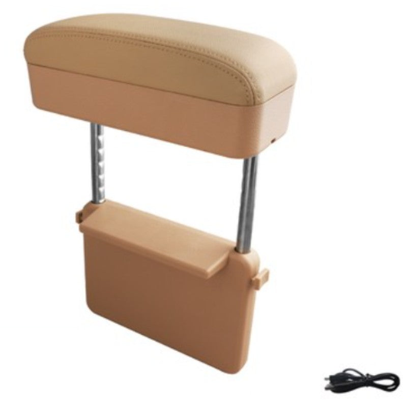 Avelena | 3-in-1 Universelle Verstellbare Auto-Armlehnen-Aufbewahrungsbox, mit Armstütze, Kabellosem Laden & Gegenstandsaufbewahrung, für lange Fahrten (1STK)