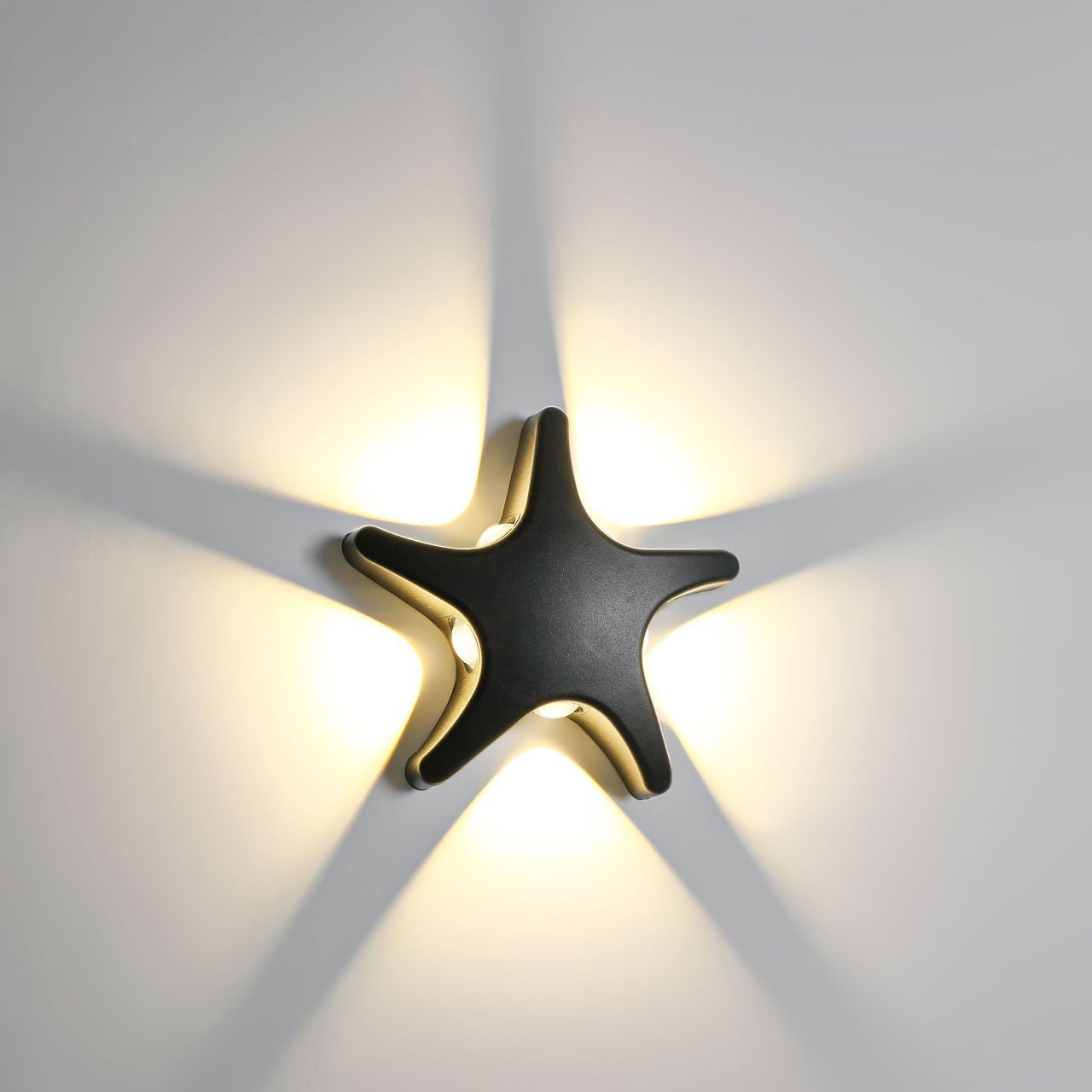Avelena | Zeitgenössische Einfachheit Aluminium Seestern Design LED wasserdichte Wandlaterne Lampe für Außenterrasse