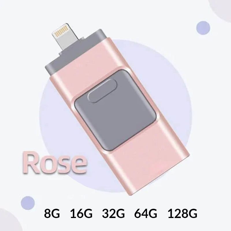 Avelena | 4 In 1 Hochgeschwindigkeits-USB-Flash-Laufwerk für mehrere Geräte