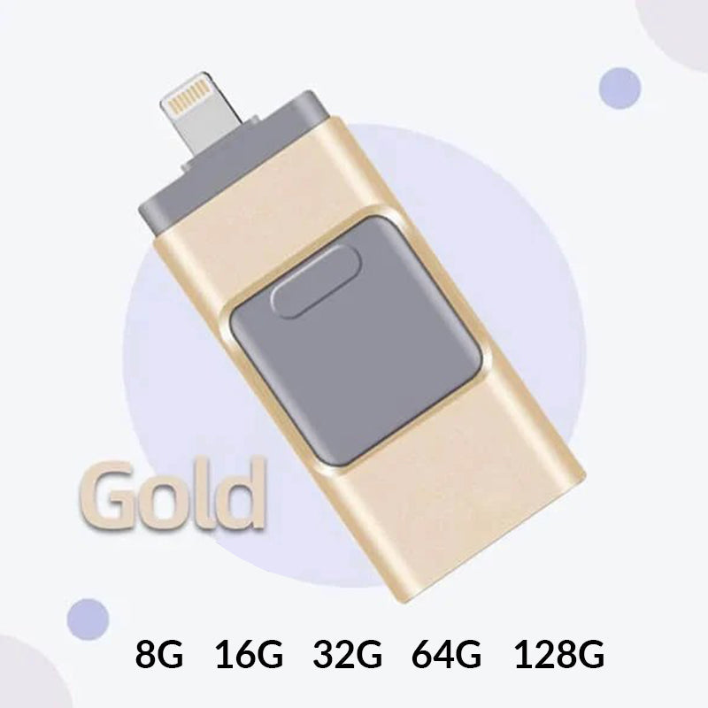 Avelena | 4 In 1 Hochgeschwindigkeits-USB-Flash-Laufwerk für mehrere Geräte