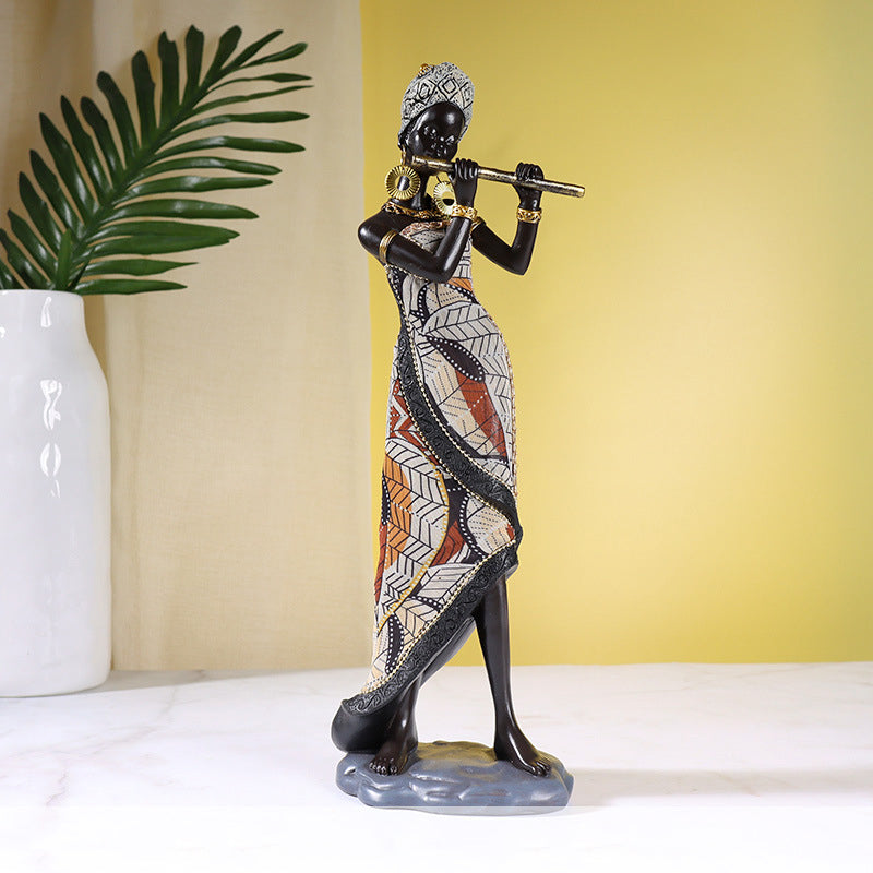 Avelena | Afrikanische weibliche Musiker-Skulptur
