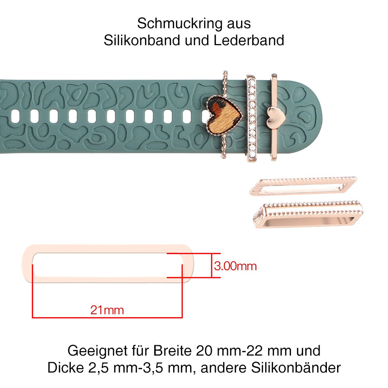Avelena | Apple Watch Band mit Metallbesatz