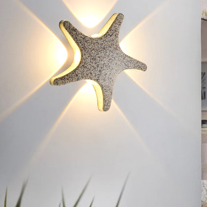 Avelena | Zeitgenössische Einfachheit Aluminium Seestern Design LED wasserdichte Wandlaterne Lampe für Außenterrasse