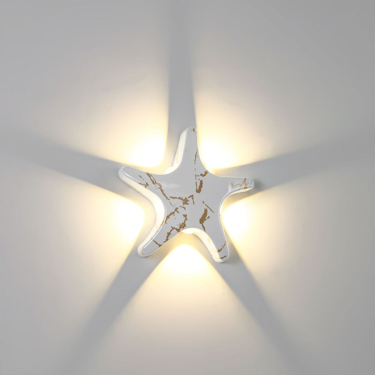 Avelena | Zeitgenössische Einfachheit Aluminium Seestern Design LED wasserdichte Wandlaterne Lampe für Außenterrasse