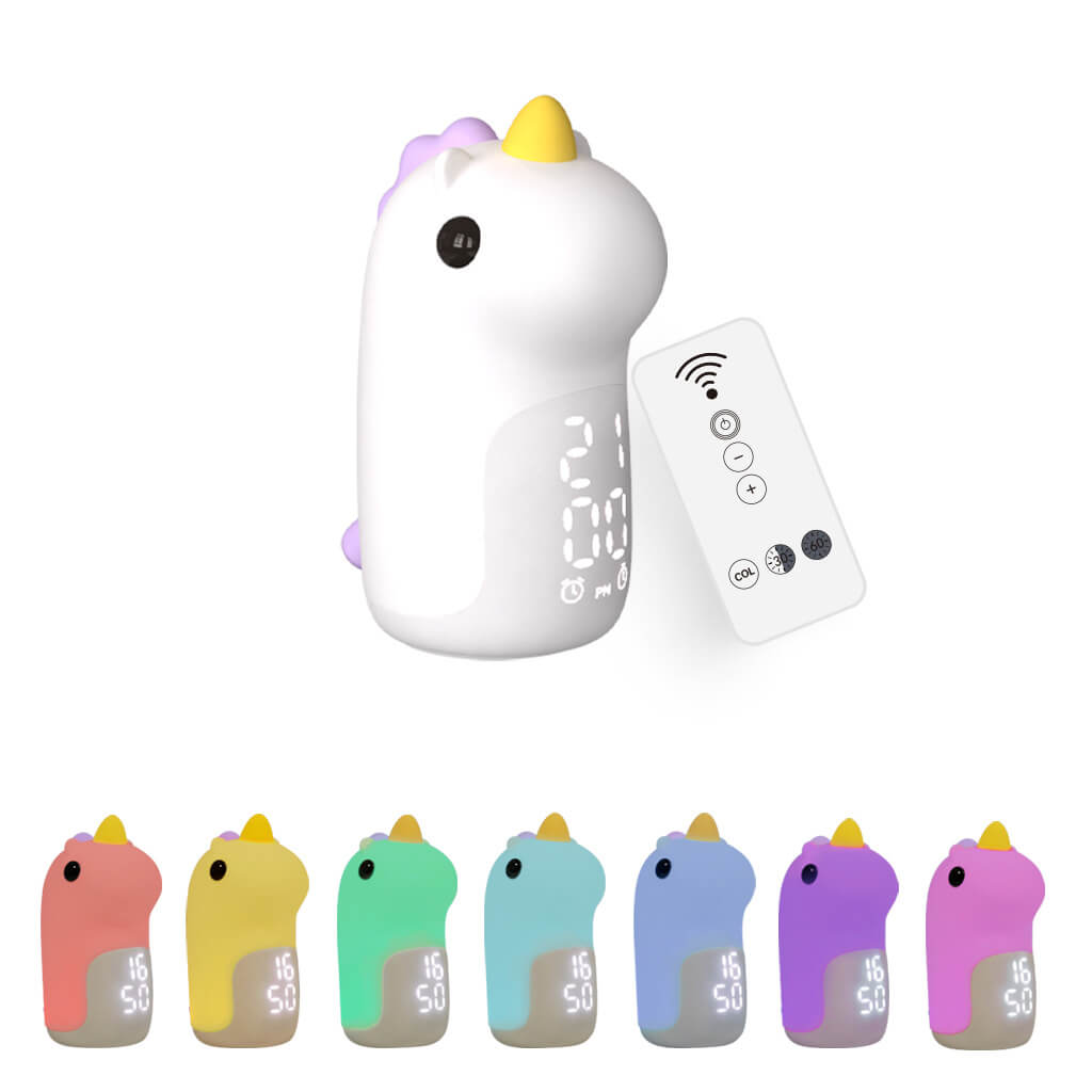 Avelena | Unilora DreamLight Wecker | Einhorn Design | Timer & LED Nachtlicht | Kinderzimmer-Deko