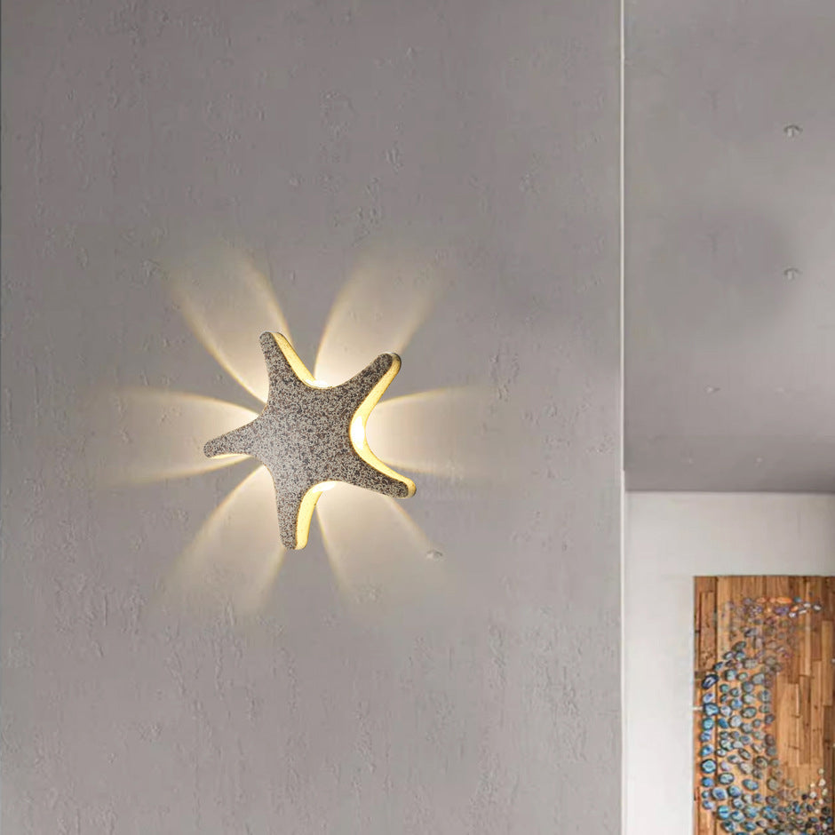 Avelena | Zeitgenössische Einfachheit Aluminium Seestern Design LED wasserdichte Wandlaterne Lampe für Außenterrasse