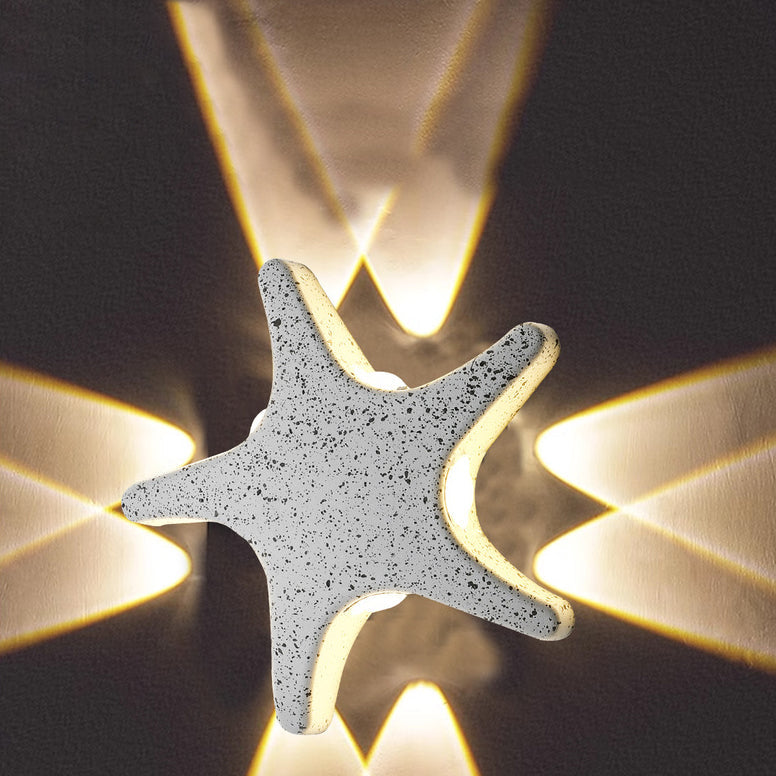 Avelena | Zeitgenössische Einfachheit Aluminium Seestern Design LED wasserdichte Wandlaterne Lampe für Außenterrasse
