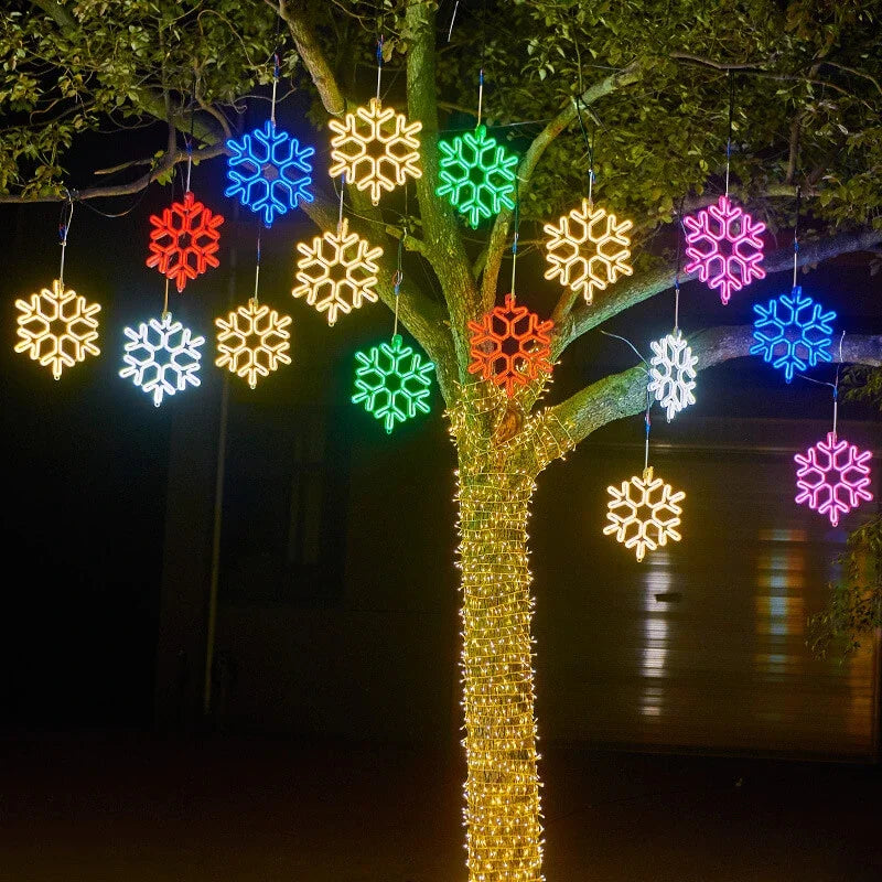 Avelena | Wasserdichtes LED Schneeflockenlicht für festliche Winterdekoration