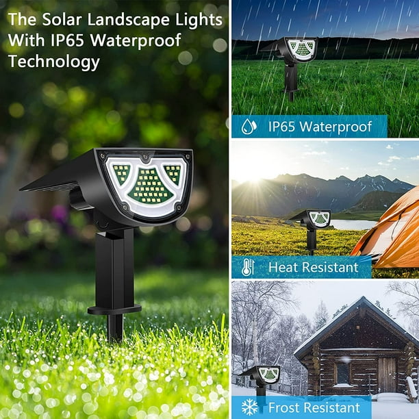 Avelena | Solar LED Strahler – Außenbeleuchtung mit Solarplatte für Garten und Wege