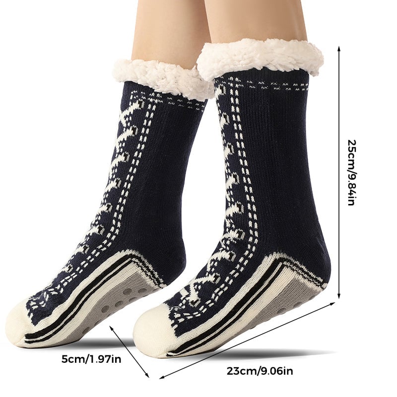 Avelena | Ultra-dicke Cashmere Hausschlappen Socken (Einheitsgröße passt den meisten)
