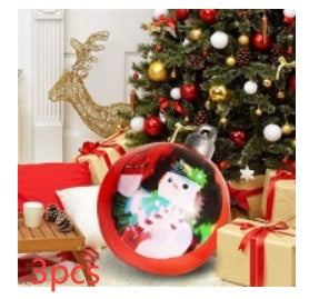 Avelena | Aufblasbare Weihnachtskugel Außendekoration 60cm – Wetterbeständige PVC Weihnachtsdekoration