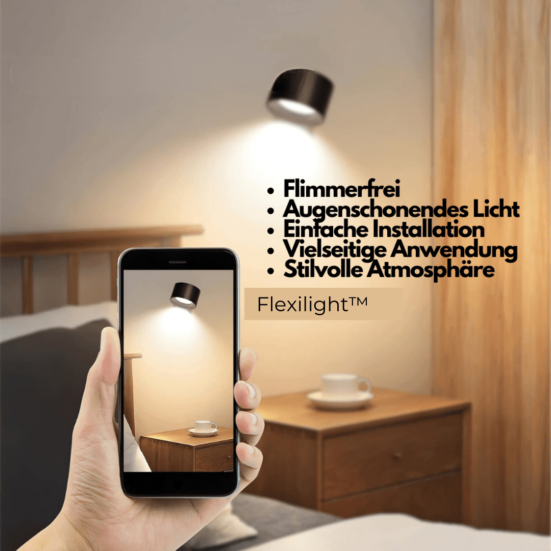 Avelena | 360° kabelloses wiederaufladbares Wandlicht | Vielseitige LED-Beleuchtungslösung