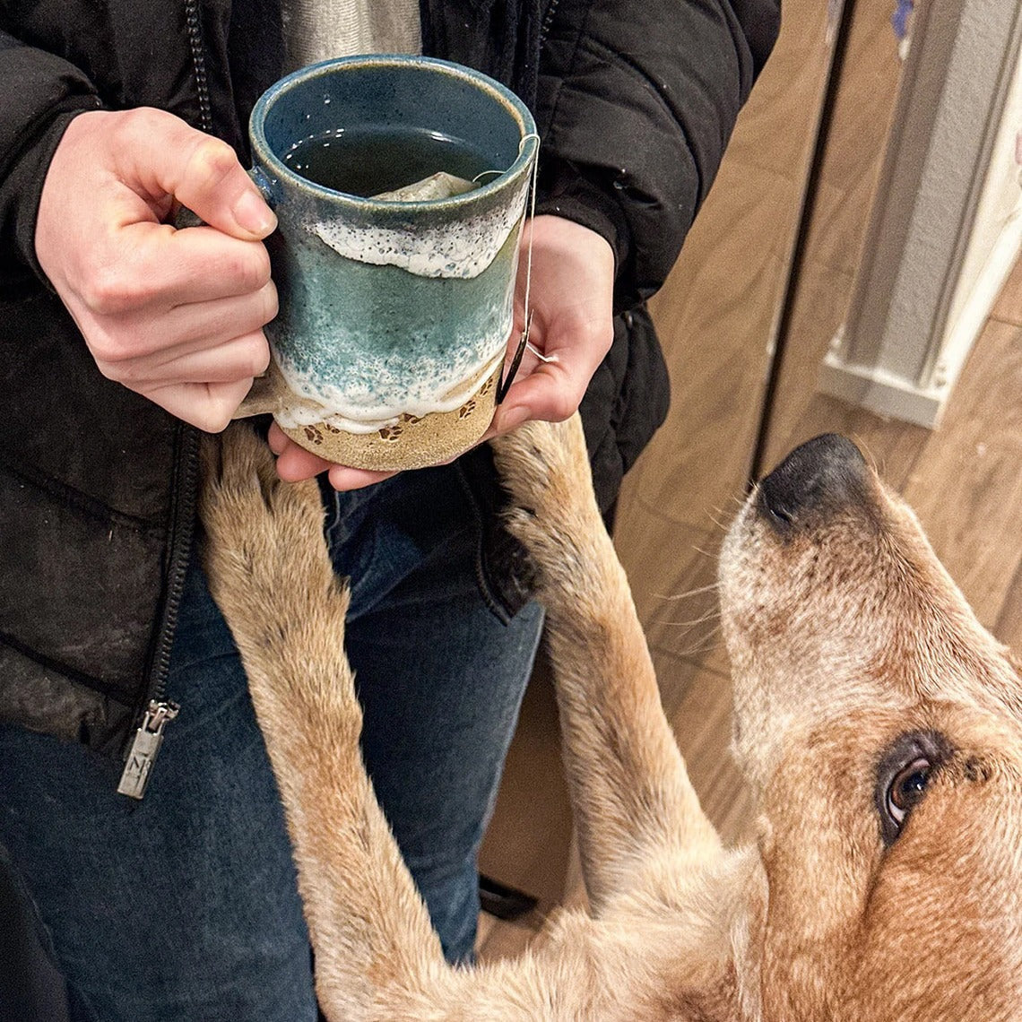 Avelena | Pfote drucken Ozean Shoreline Becher