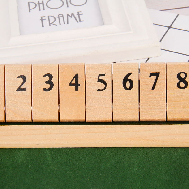 Avelena | „Shut The Box“-Spiel – Lustiges Tisch-Mathespiel für Erwachsene und Kinder