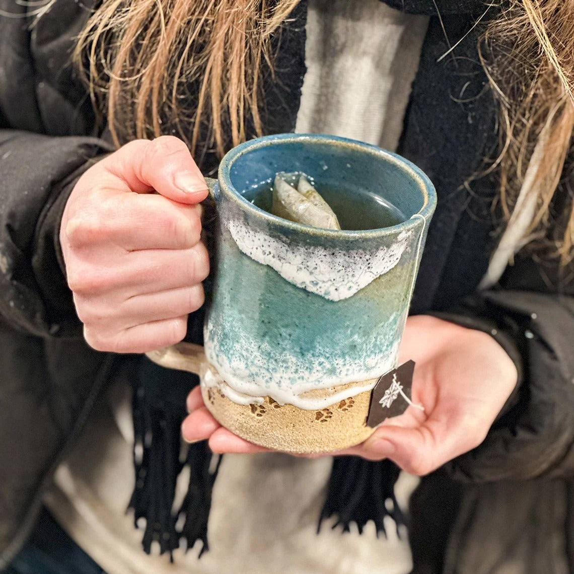 Avelena | Pfote drucken Ozean Shoreline Becher