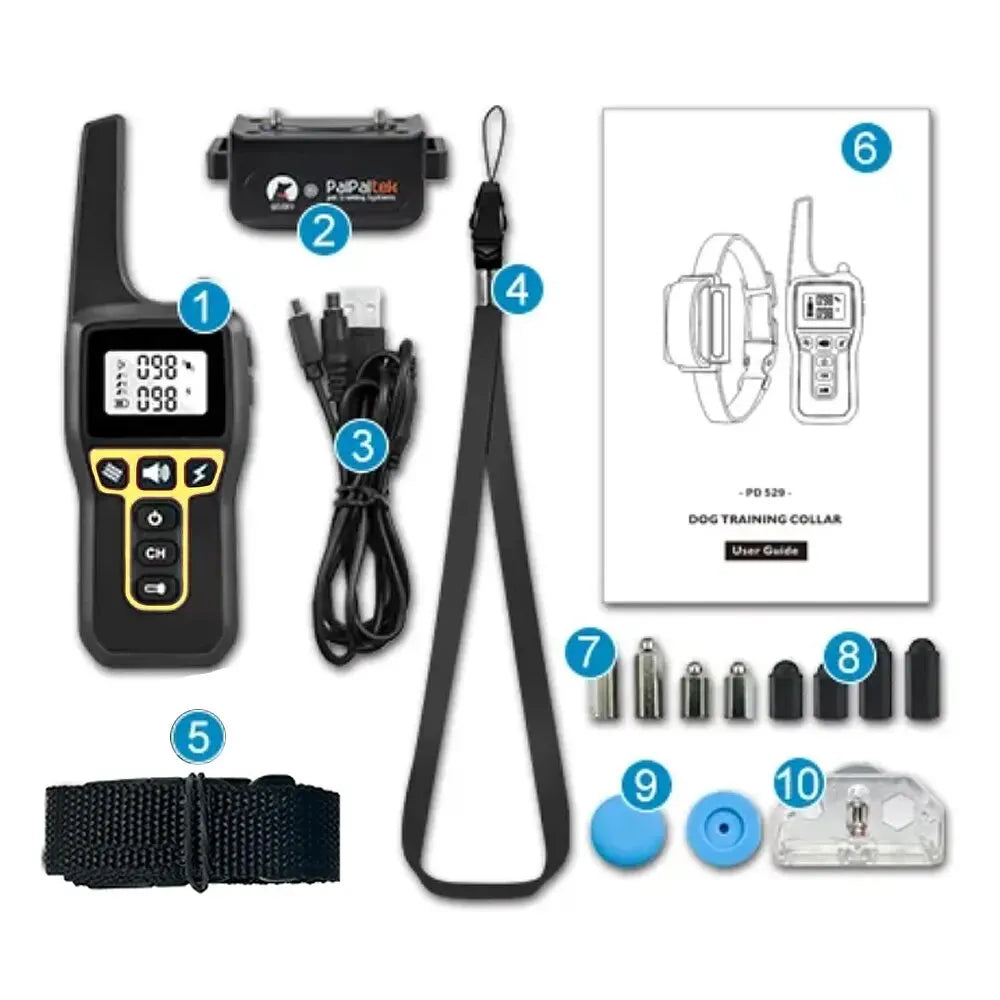 Avelena | 1000m Hundetraining Halsband – Wasserdicht, Wiederaufladbar mit Fernbedienung für kleine, mittelgroße & große Hunde