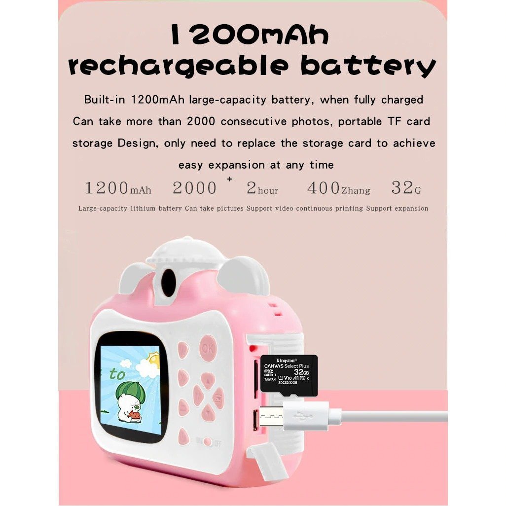 Avelena | Sofortdruckkamera Bundle 1080 Kamera mit Thermodruck