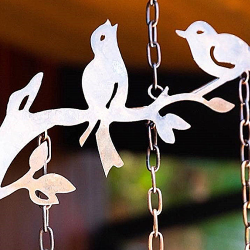 Avelena | Windspiel mit Vogelmotiv | Handgefertigtes Glockenspiel aus Eisen | Dekoration für Garten, Balkon & Terrasse