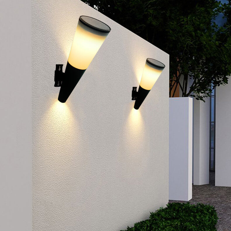 Avelena | Truro Solar Wandlampe Anthrazit - Energiesparende Solar-Außenwandbeleuchtung
