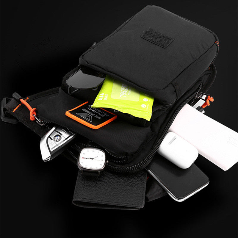 Avelena | Personalisierte Herren Motorrad Stil Wasserdichte Nylon Bein Brusttasche