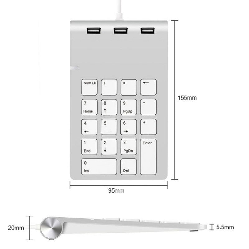 Avelena | Tragbare Laptop-Ziffernblätter mit 3*USB3.0-Anschlüssen & schlankem Design, für Windows & IOS