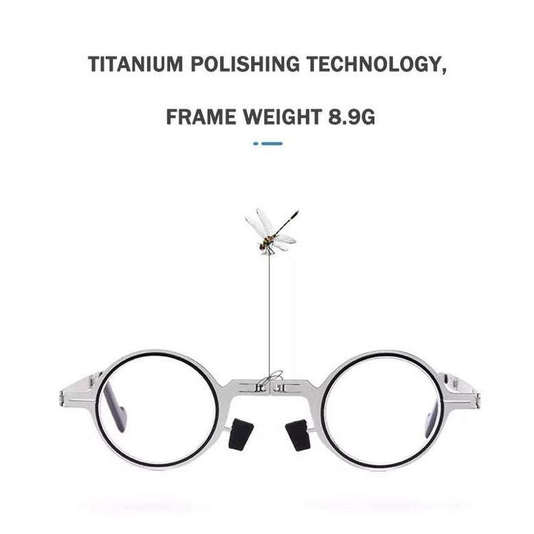 Avelena | Ultra leichtes Titanmaterial schraubenlose faltbare Lesebrille