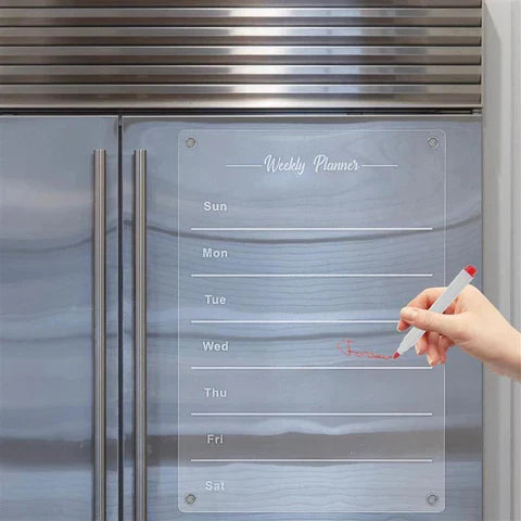 Avelena | Wöchentlicher Planer Magnetischer Kühlschrankorganizer | Lebendige Marker, leicht abwischbar & ideal für die Haushaltsführung in der Küche