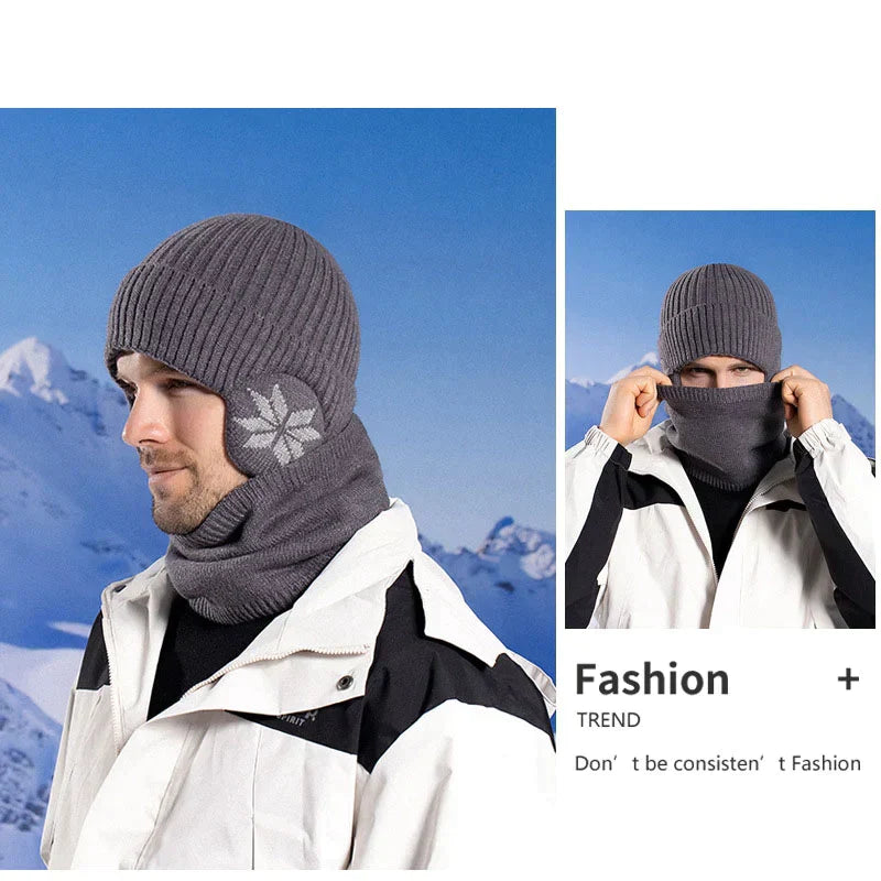Avelena | Winter Beanie Mütze Schal Sets Warme Strickmütze