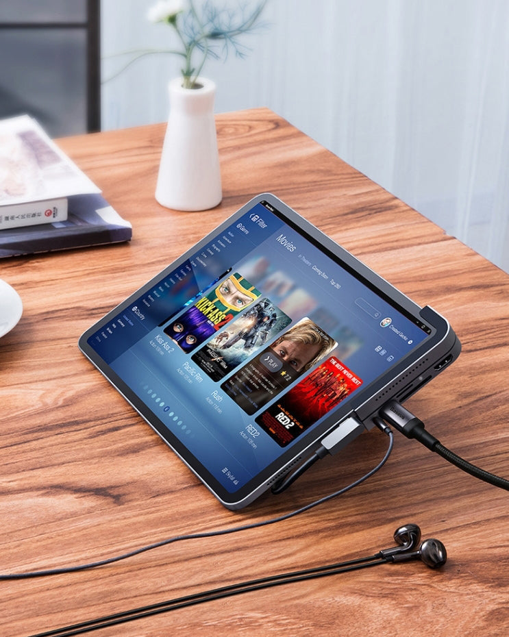 Avelena | 6-in-1 USB Type-C Hub mit USB3.0, SD, MicroSD, Audio, 4K/HD & USB-C PD, für iPad Pro & mehr