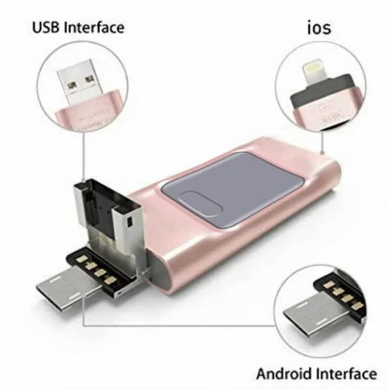 Avelena | 4 In 1 Hochgeschwindigkeits-USB-Flash-Laufwerk für mehrere Geräte