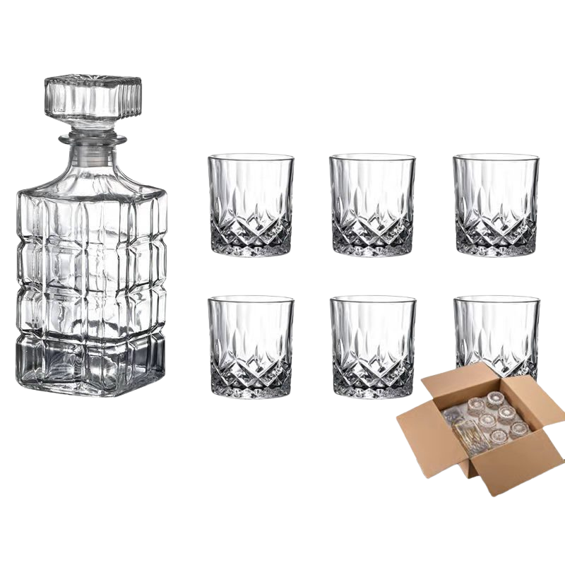 Avelena | RoyalPour - 7-teiliges Whiskey Dekanter Geschenkset