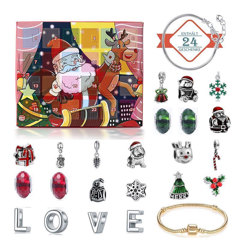 Avelena | 24 Tage Blindbox Weihnachten DIY Armband Kalender Geschenkbox Set