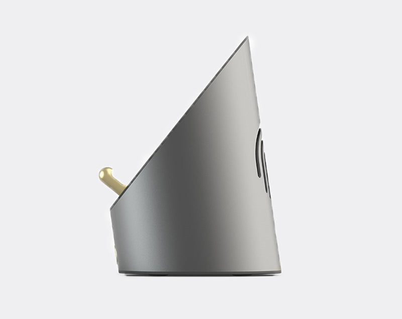 Avelena | Wireless Induktions-Bluetooth-Desktop-Mini-Lautsprecher mit Uhr, Alarm, Telefonhalter, keine Bluetooth-Verbindung erforderlich