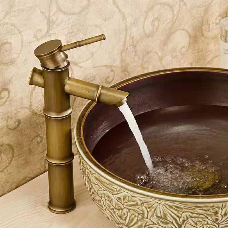 Avelena | Rundes Einhand-Wasserhahn Landhausstil Waschbeckenarmatur