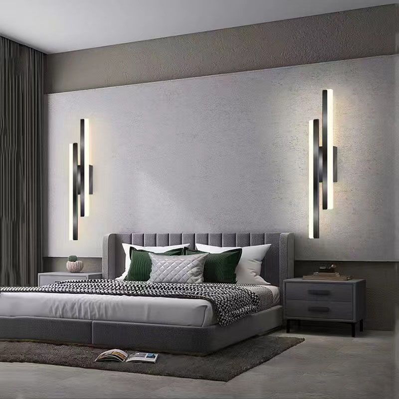 Avelena | Alana Moderne LED Wandleuchte - Elegante Schwarz/Goldene Wandbeleuchtung für Wohnzimmer und Schlafzimmer