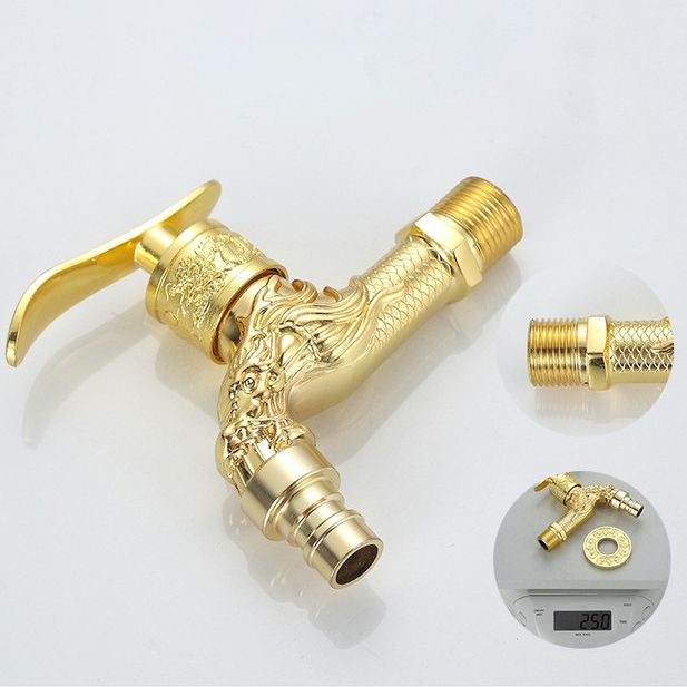 Avelena | Vintage Classic Waschbeckenarmatur Zink Einhebel Drache Prägung Wandmontierte Armatur