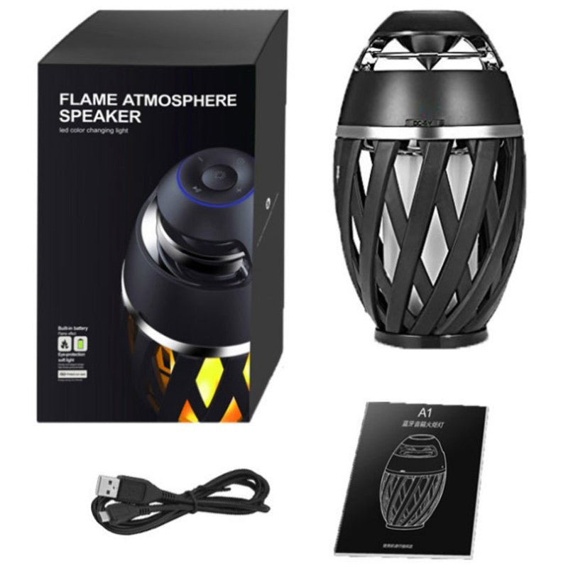 Avelena | Wiederaufladbare LED-Flammenlampe Bluetooth-Lautsprecher, Beste Geschenk für Neujahr, Valentinstag, Hochzeit & mehr
