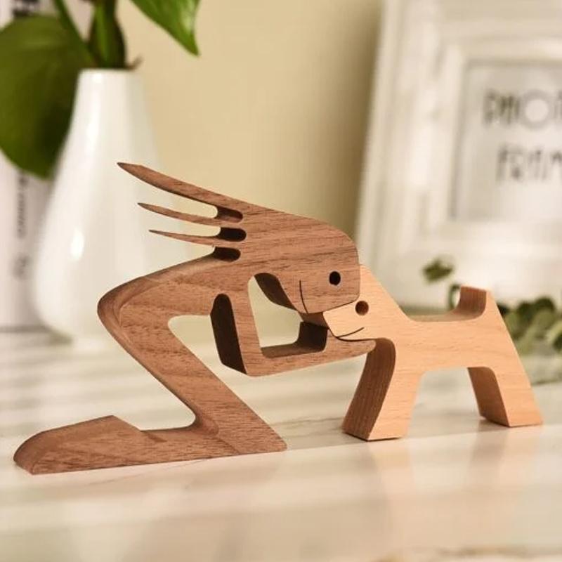 Avelena | Tierliebhaber Holzskulptur Tischdekoration