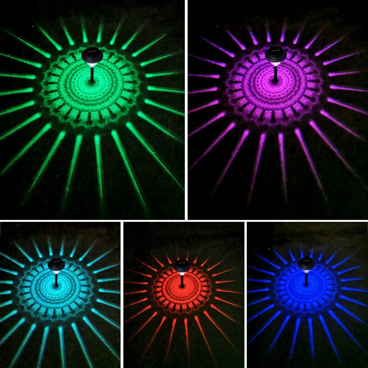 Avelena | Solar wasserdicht kreisförmig divergente Licht Schatten Design LED Außen Garten Dekorationslicht