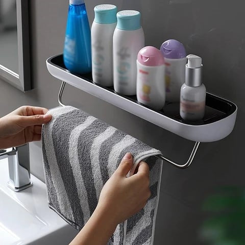 Avelena | 🚿EasyMount Aufbewahrungsregal für das Badezimmer - kein Bohren erforderlich